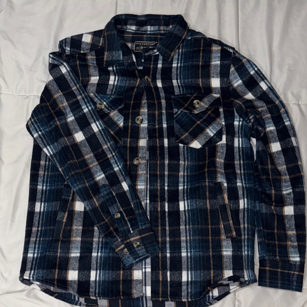 Weatherproof Men's Navy Plaid Button-Down Shirt